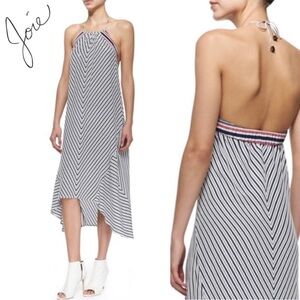 Joie Striped Halter Top - Navy and White